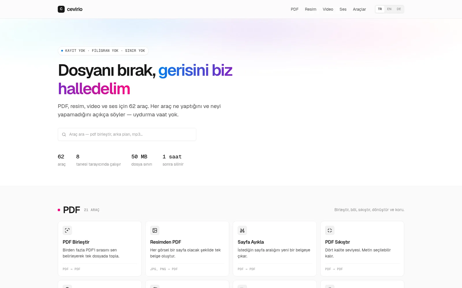 Cevirio ekran görüntüsü